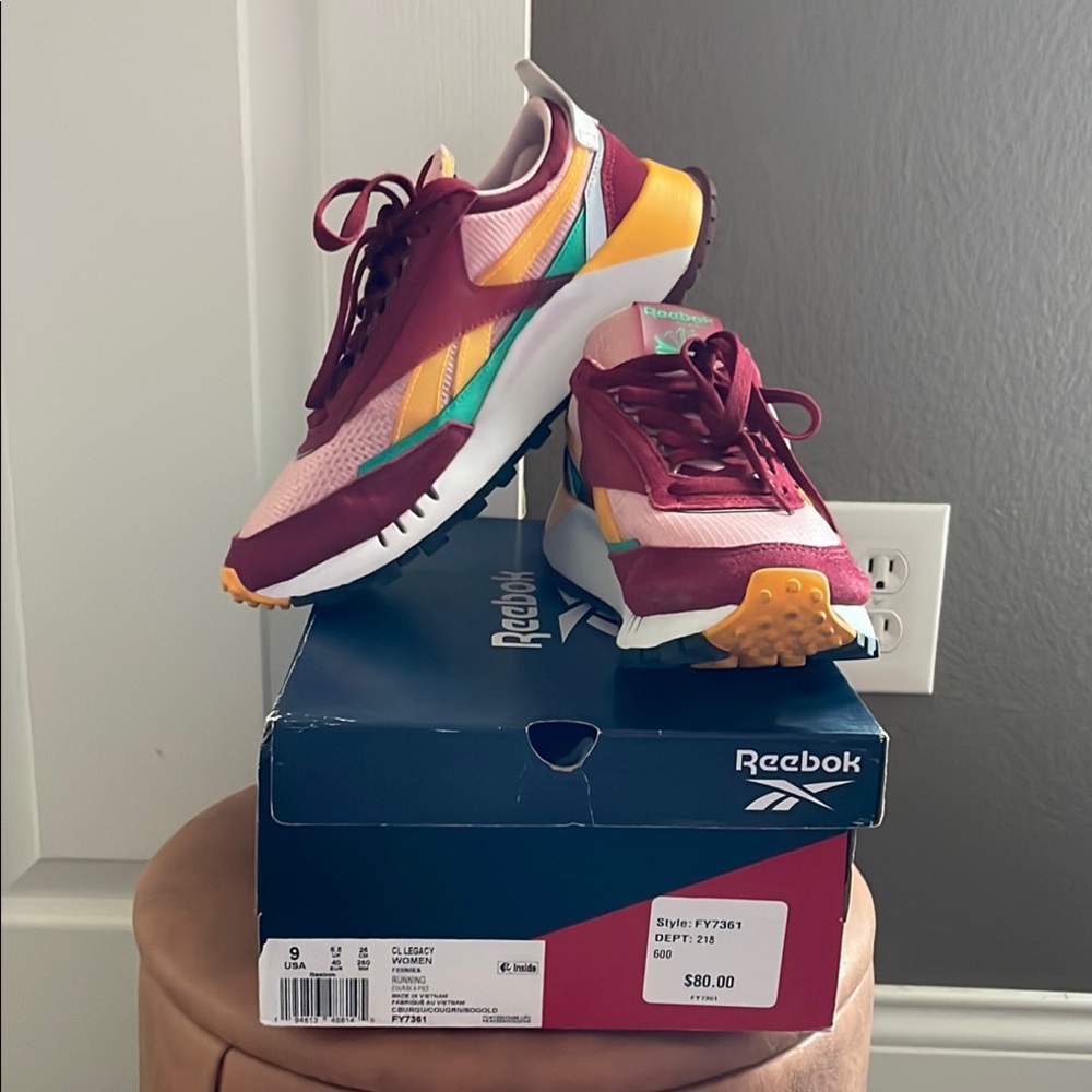 Reebok Red and Yellow Sneakers Modern Athletic Design